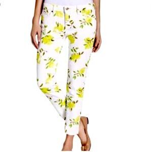 kate spade Broome Street Lemon Print Skinny Jeans
